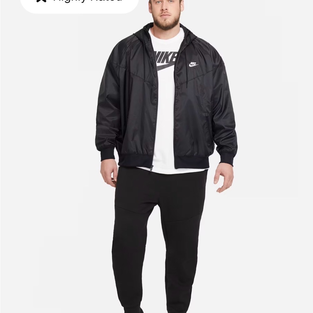 Nike Men's Black Windbreaker Jacket